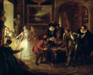 Scena z „Don Kichota z Manchy” Miguela Cervantesa (1547-1616)